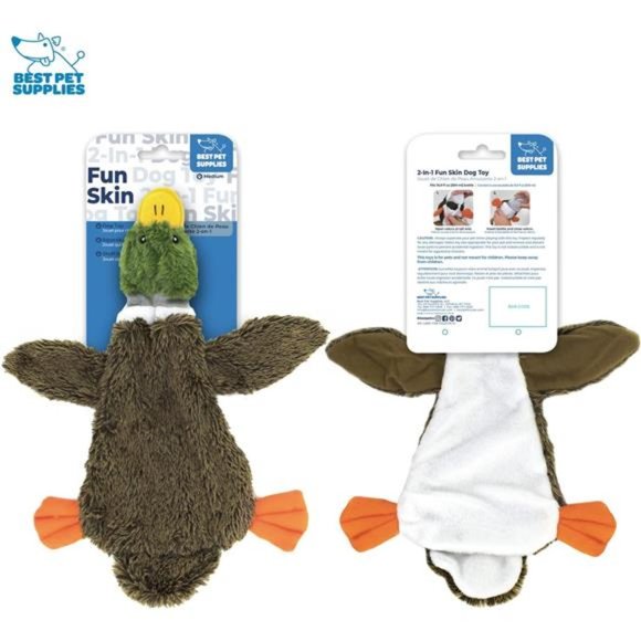 2-in-1 Squeaky Dog Toys with Soft Fabric - Holds a Plastic Bottle - Large - Picture 5 of 6